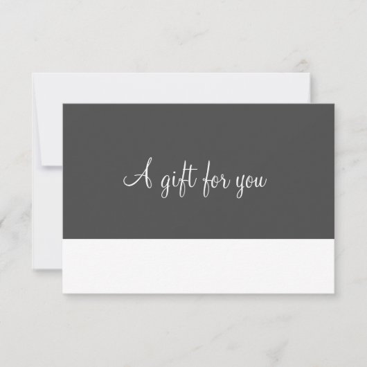 Minimalistische script cadeaubon (Voorkant)