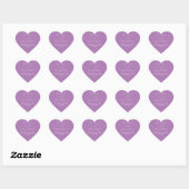 Minimalistische Script Calligrafie Lavendel Favore Hart Sticker (Vel)