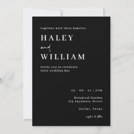 Minimalistische script eenvoudige zwarte & witte t kaart