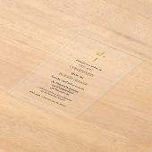 Minimalistische script eerste holy communiqué uitn acryl uitnodigingen (Laagn)