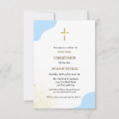 Minimalistische script eerste holy communiqué uitn kaart (Voorkant)