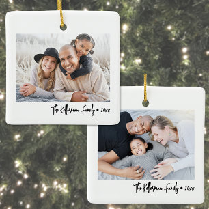 Minimalistische script familie foto keramisch ornament
