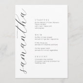 Minimalistische Script Font Wedding Menu Kaart met (Voorkant)