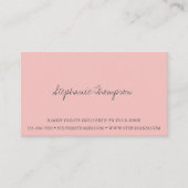 Minimalistische Script Foto Blush Roze Bakkerij Ge Visitekaartje (Voorkant)