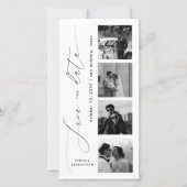 Minimalistische Script Foto Boeklegger Elegante Tr Save The Date (Voorkant)