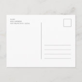 Minimalistische Script Foto Bruiloft Save the Date Aankondigingskaart (Achterkant)