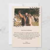 Minimalistische Script Foto Save The Date (Achterkant)