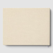 Minimalistische script gepersonaliseerde crème bru gastenboek (Achterkant)