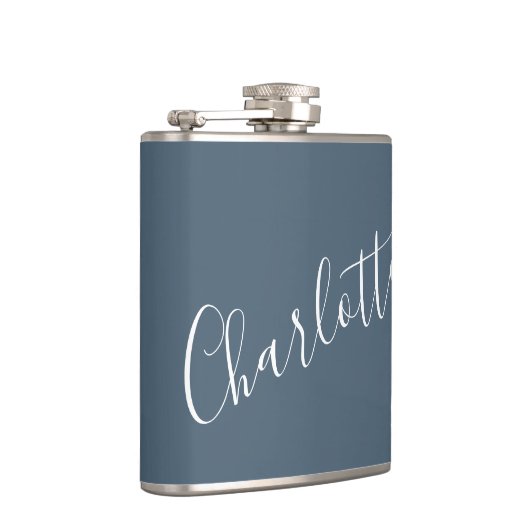 Minimalistische script gepersonaliseerde naam donk heupfles (Rechts)