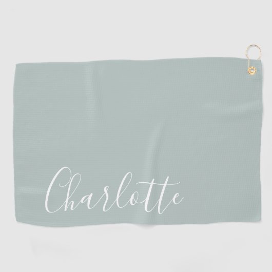 Minimalistische script gepersonaliseerde naam | St Golfhanddoek (Horizontaal)