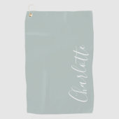 Minimalistische script gepersonaliseerde naam | St Golfhanddoek (Voorkant)