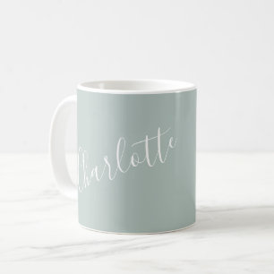 Minimalistische script gepersonaliseerde naam stof koffiemok