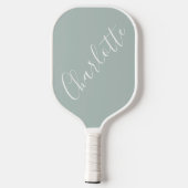 Minimalistische script gepersonaliseerde naam stof pickleball paddle (Achterkant)