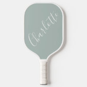 Minimalistische script gepersonaliseerde naam stof pickleball paddle (Voorkant)