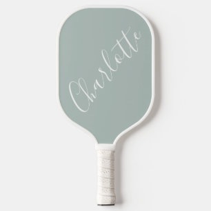 Minimalistische script gepersonaliseerde naam stof pickleball paddle