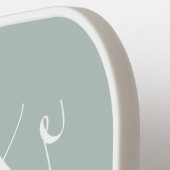 Minimalistische script gepersonaliseerde naam stof pickleball paddle (Links Detail)