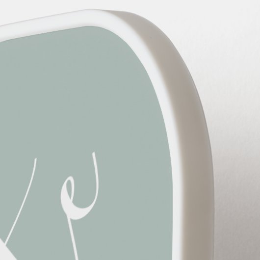 Minimalistische script gepersonaliseerde naam stof pickleball paddle (Links Detail)