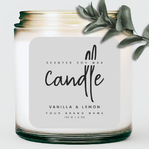 Minimalistische script grijze productlabel sticker