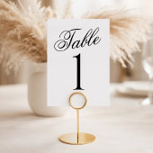 Minimalistische script huwelijks tafelnummers