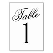 Minimalistische script huwelijks tafelnummers (Voorkant)