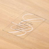 Minimalistische script letter monogram | Elegante Acryl Uitnodigingen (Laagn)