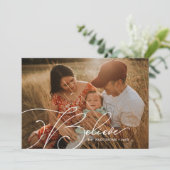 Minimalistische Script Lettertype Typografie Gelov Feestdagenkaart (Staand voorkant)