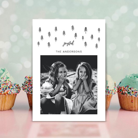 Minimalistische Script lettertype Typografie Vakan Feestdagenkaart