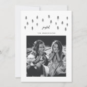 Minimalistische script lettertypografie vakantie feestdagenkaart (Voorkant)