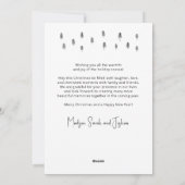 Minimalistische script lettertypografie vakantie feestdagenkaart (Achterkant)