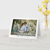 Minimalistische Script Love Heart Our Vows Kaart (Gele Bloem)