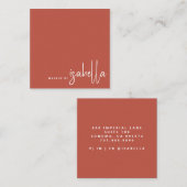 Minimalistische Script Make-up Artist Verbrand Sin Vierkante Visitekaartje (Voorkant / Achterkant)