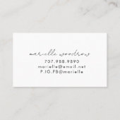 Minimalistische script monogram terracotta visitek visitekaartje (Achterkant)