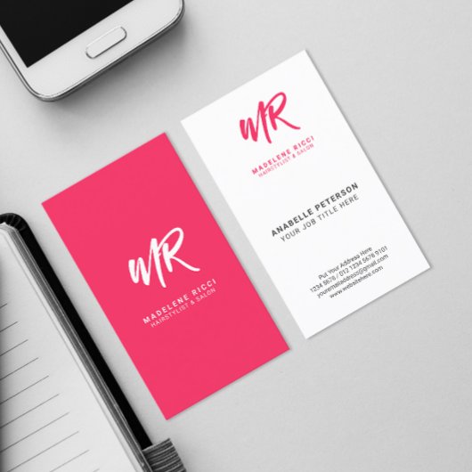 Minimalistische script naam initiaal | Speciale Ro Visitekaartje