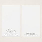 Minimalistische Script naam sieraden ontwerper Visitekaartje (Voorkant /achterkant)