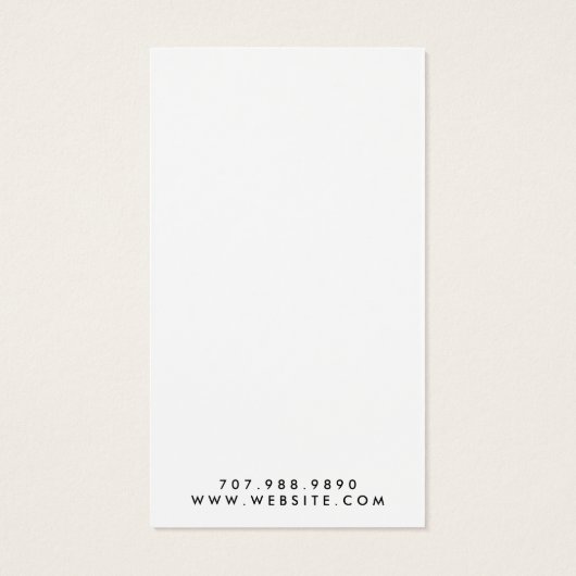 Minimalistische Script naam sieraden ontwerper Visitekaartje (Achterkant)