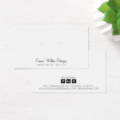 Minimalistische script oorbellen displaykaart visitekaartje (Bureau)