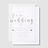 Minimalistische script overlay Elegant Vellum brui Uitnodigingen (Offset)