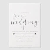 Minimalistische script overlay Elegant Vellum brui Vellum Uitnodigingen (Voorkant)