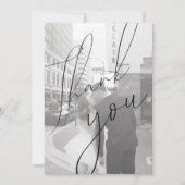 Minimalistische script platte fotokaart bedanken kaart (Voorkant)