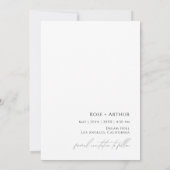 Minimalistische Script Platte 'Save the date' Kaar Kaart (Achterkant)