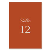 Minimalistische Script Pumpkin Spice Tafelkaart Kaart (Achterkant)
