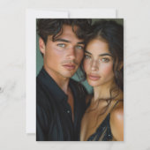 Minimalistische Script Redactie Foto Bruiloft Save The Date (Achterkant)