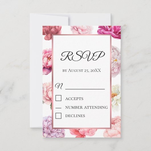 Minimalistische script RSVP-kaart | Elegant handge RSVP Kaartje (Voorkant)