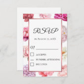 Minimalistische script RSVP-kaart | Elegant handge RSVP Kaartje (Voorkant / Achterkant)