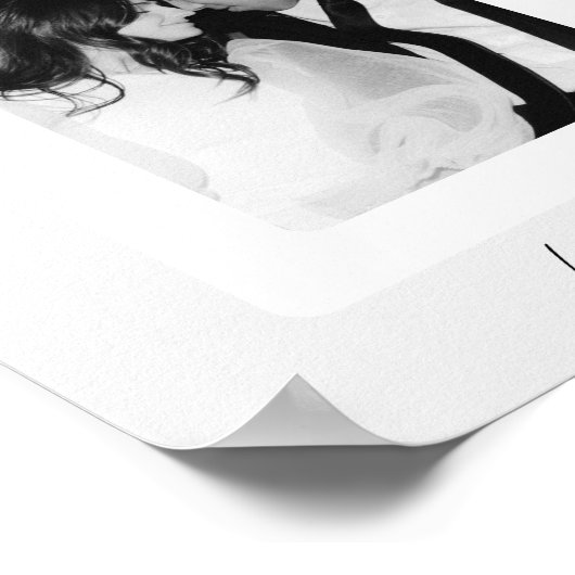Minimalistische Script Schoppenaas Koppel Foto Poster (Hoek)