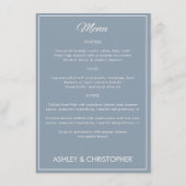 Minimalistische Script Slate Grey bruiloft recepti Menu (Voorkant)