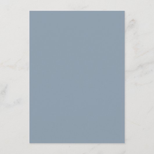 Minimalistische Script Slate Grey bruiloft recepti Menu (Achterkant)