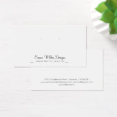 Minimalistische script Steekoorbel Displaykaart Visitekaartje (Bureau)