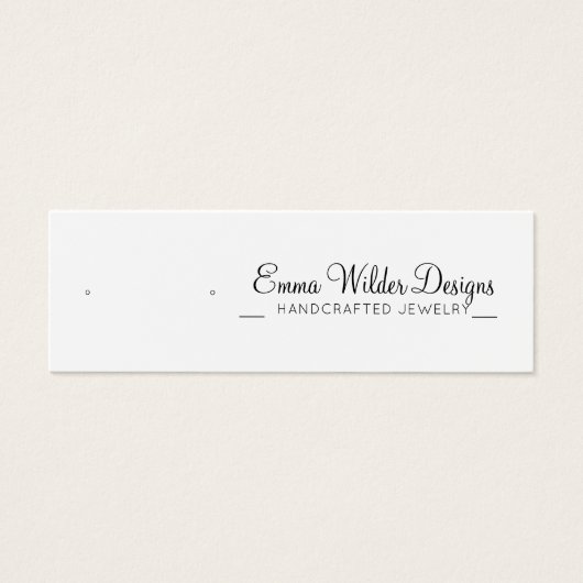 Minimalistische Script Stud Veroorning Display Car Mini Visitekaartjes (Voorkant)