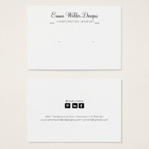 Minimalistische Script Stud Veroorning Display Car Visitekaartje